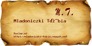 Mladoniczki Tóbia névjegykártya